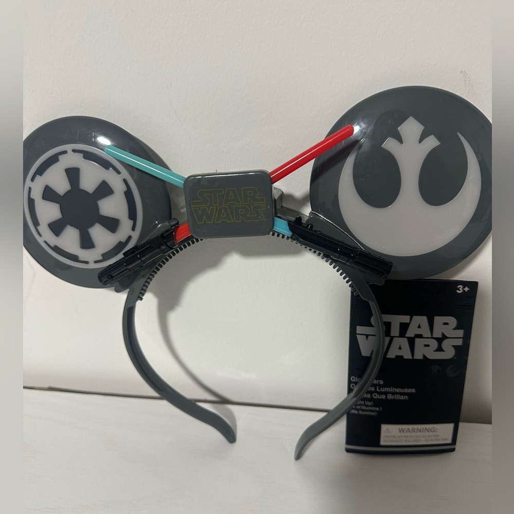 Disney Parks Star Wars Lightsaber Light Up Mickey Ears Headband